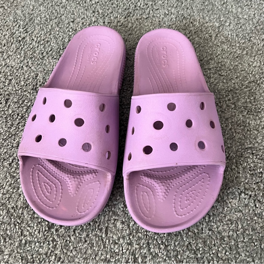 Lavender Classic Croc Slides